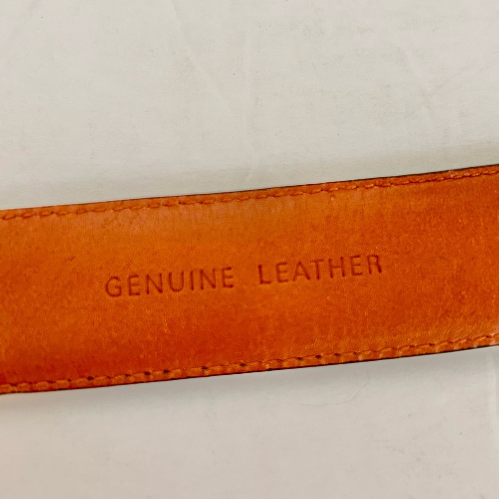 SOLD Polo Ralph Lauren Leather Belt Men's 42 Black Pony Leather Embossed Logo - Picture 6 of 8